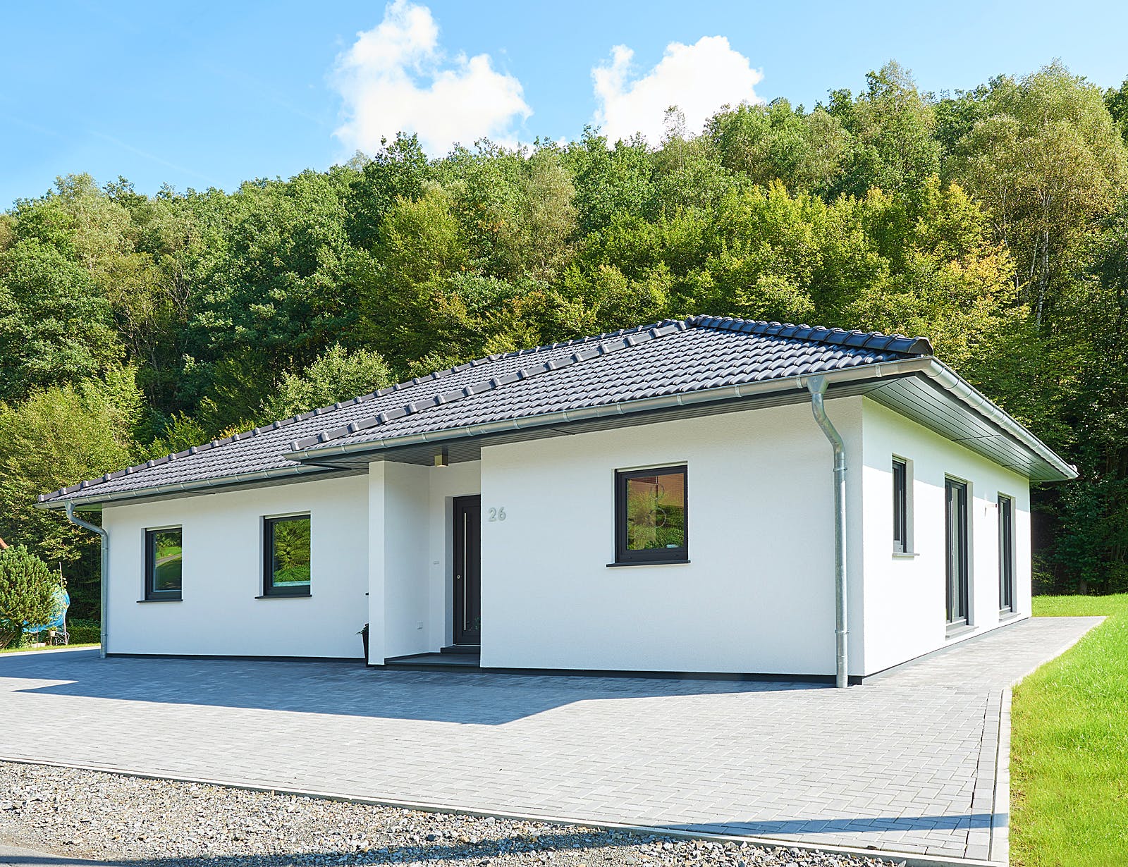 Fertighaus Carpe von Fingerhut Haus Schlüsselfertig ab 397269€, Bungalow Außenansicht 1