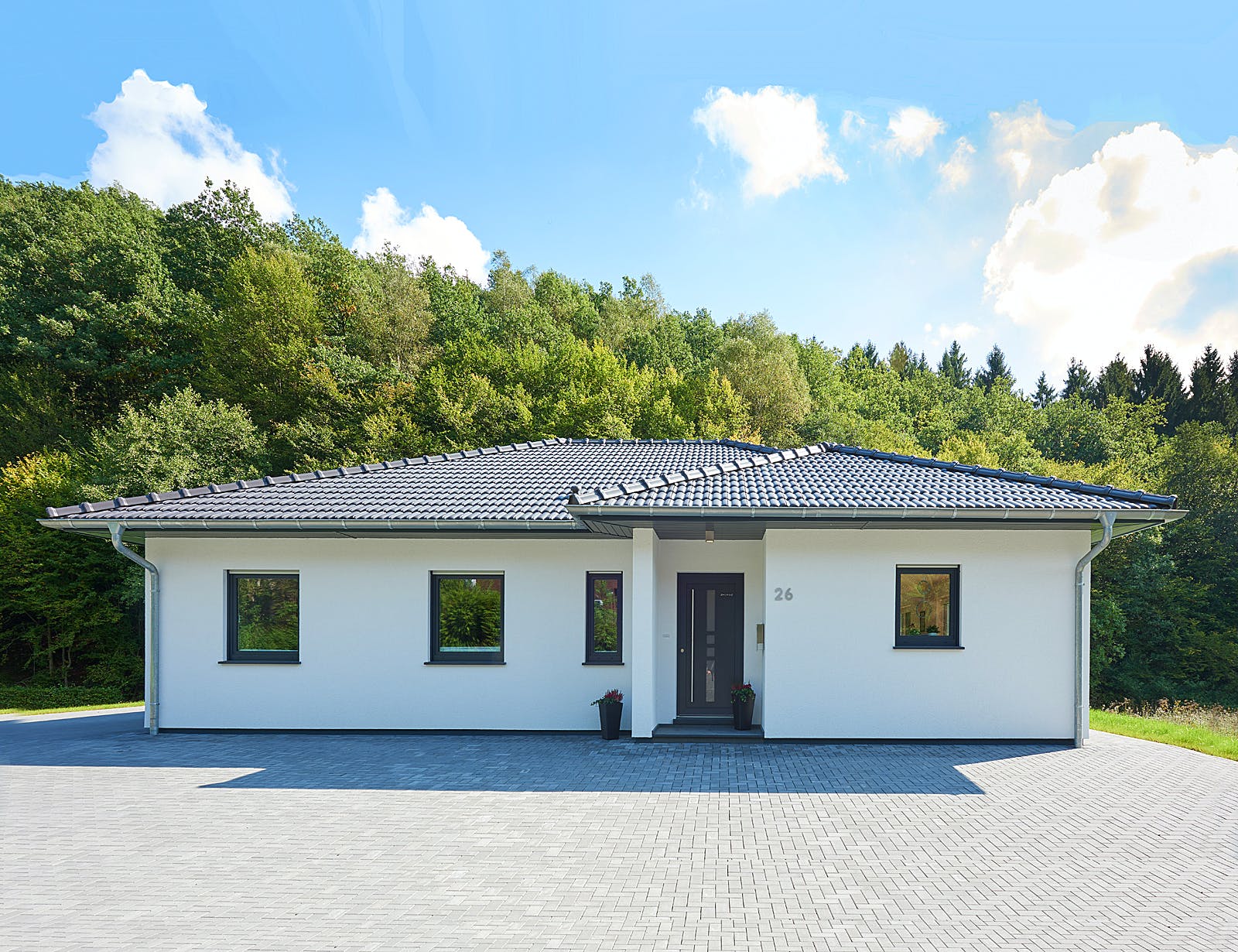 Fertighaus Carpe von Fingerhut Haus Schlüsselfertig ab 397269€, Bungalow Außenansicht 2