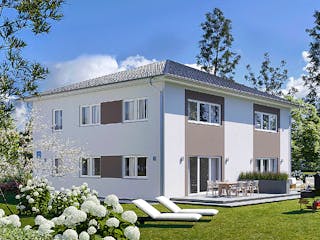 Fertighaus Duett 125 von Fingerhut Haus Schlüsselfertig ab 389209€, Stadtvilla Außenansicht 1
