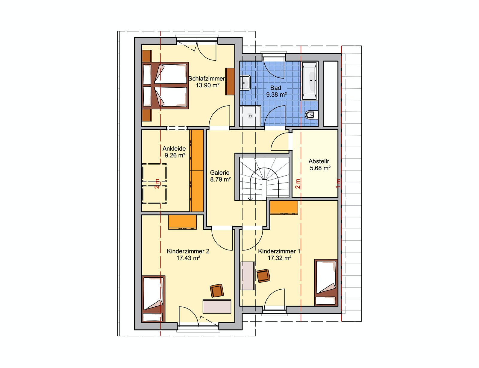 Fertighaus Granda von Fingerhut Haus Schlüsselfertig ab 474400€, Pultdachhaus Grundriss 2