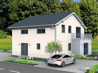 Fertighaus Junto 173 von Fingerhut Haus Schlüsselfertig ab 550019€, Satteldach-Klassiker Außenansicht 1