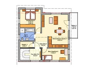 Fertighaus Junto 173 von Fingerhut Haus Schlüsselfertig ab 550019€, Satteldach-Klassiker Grundriss 2