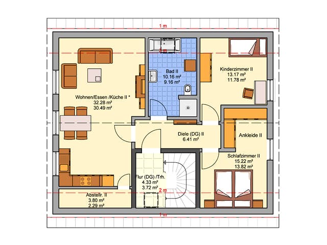Fertighaus Junto 175 von Fingerhut Haus Schlüsselfertig ab 536992€, Satteldach-Klassiker Grundriss 2