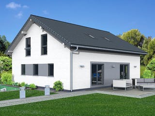 Fertighaus Junto 190 von Fingerhut Haus Schlüsselfertig ab 585218€, Satteldach-Klassiker Außenansicht 1