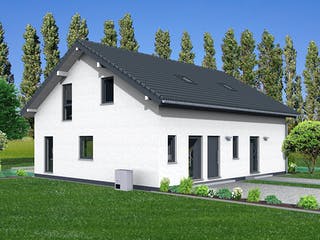 Fertighaus Junto 190 von Fingerhut Haus Schlüsselfertig ab 585218€, Satteldach-Klassiker Außenansicht 2