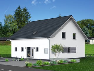 Fertighaus Junto 225 von Fingerhut Haus Schlüsselfertig ab 627796€, Satteldach-Klassiker Außenansicht 2