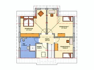 Fertighaus Kelari von Fingerhut Haus Schlüsselfertig ab 467929€, Satteldach-Klassiker Grundriss 2