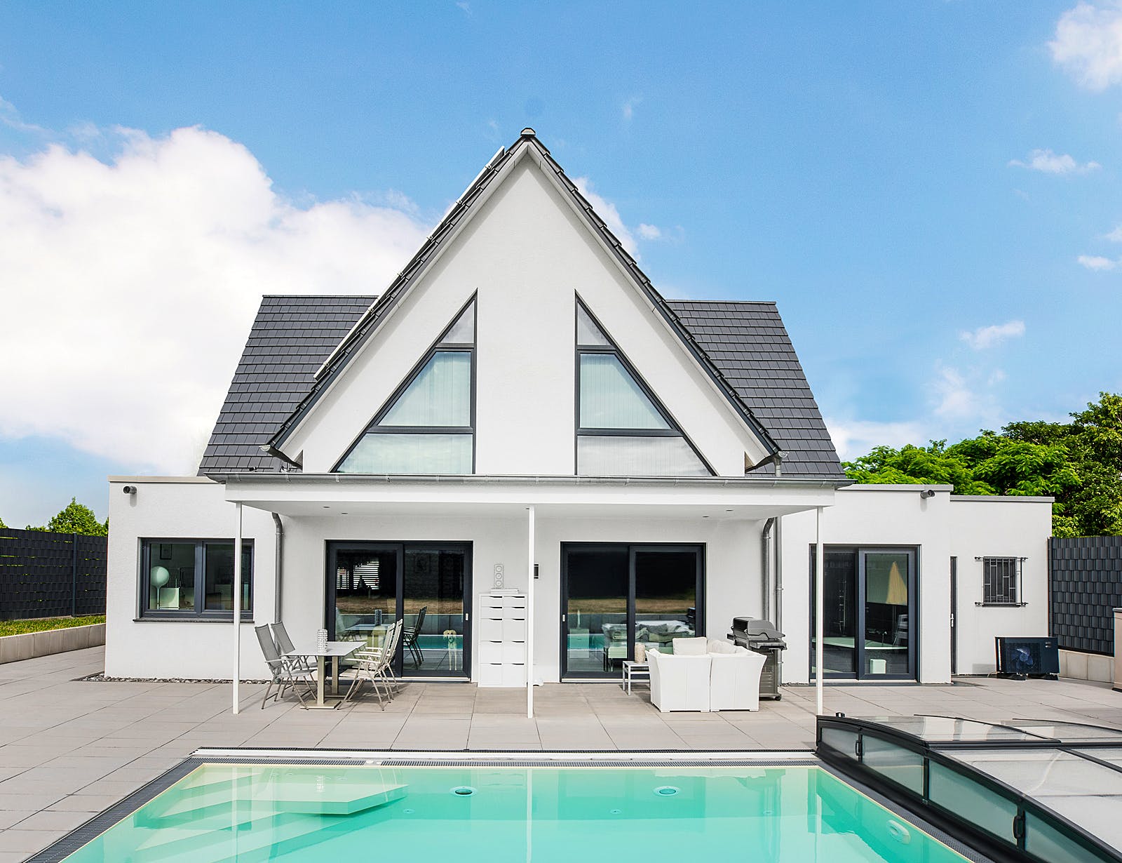 Fertighaus Klino von Fingerhut Haus Schlüsselfertig ab 866070€, Satteldach-Klassiker Außenansicht 1
