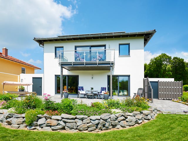 Fertighaus Komforta von Fingerhut Haus Schlüsselfertig ab 485704€, Stadtvilla Außenansicht 2