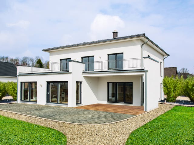 Fertighaus Komforta von Fingerhut Haus Schlüsselfertig ab 485704€, Stadtvilla Außenansicht 3