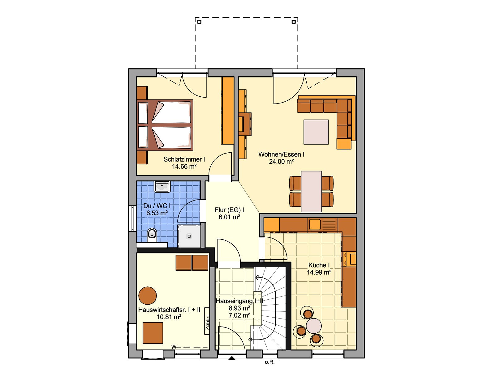 Fertighaus Komforta von Fingerhut Haus Schlüsselfertig ab 485704€, Stadtvilla Grundriss 1
