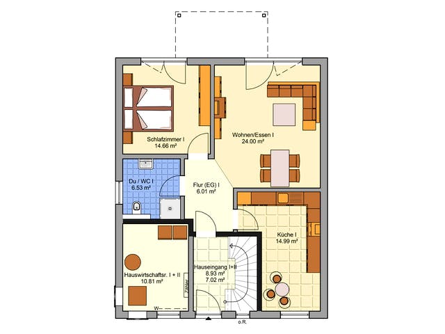 Fertighaus Komforta von Fingerhut Haus Schlüsselfertig ab 485704€, Stadtvilla Grundriss 1