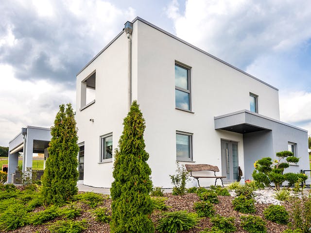 Fertighaus Lageto von Fingerhut Haus Schlüsselfertig ab 691219€, Cubushaus Außenansicht 4