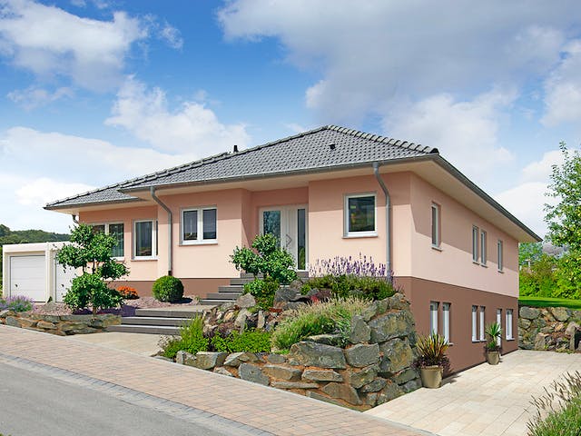 Fertighaus Levita von Fingerhut Haus Schlüsselfertig ab 422925€, Bungalow Außenansicht 1