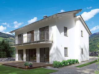 Fertighaus Luxa von Fingerhut Haus Schlüsselfertig ab 532083€, Pultdachhaus Außenansicht 1