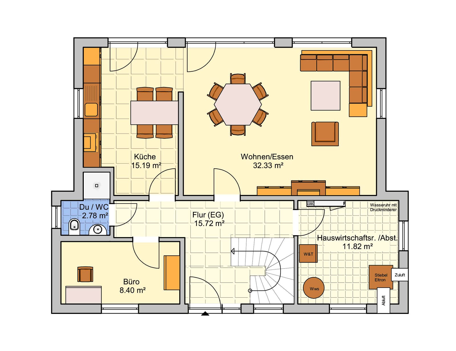 Fertighaus Luxa von Fingerhut Haus Schlüsselfertig ab 532083€, Pultdachhaus Grundriss 1