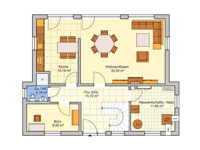 Fertighaus Luxa von Fingerhut Haus Schlüsselfertig ab 532083€, Pultdachhaus Grundriss 1
