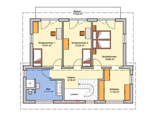Fertighaus Luxa von Fingerhut Haus Schlüsselfertig ab 532083€, Pultdachhaus Grundriss 2