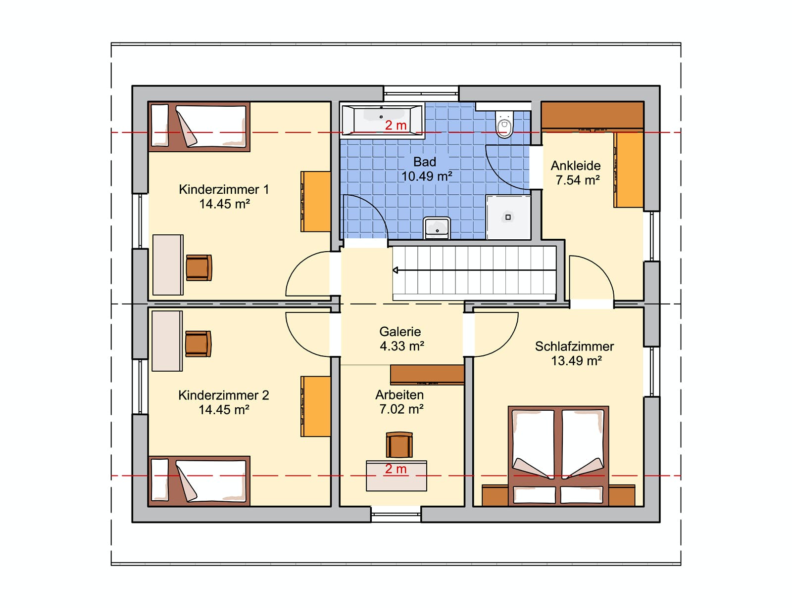 Fertighaus Mainz von Fingerhut Haus Schlüsselfertig ab 406202€, Satteldach-Klassiker Grundriss 2