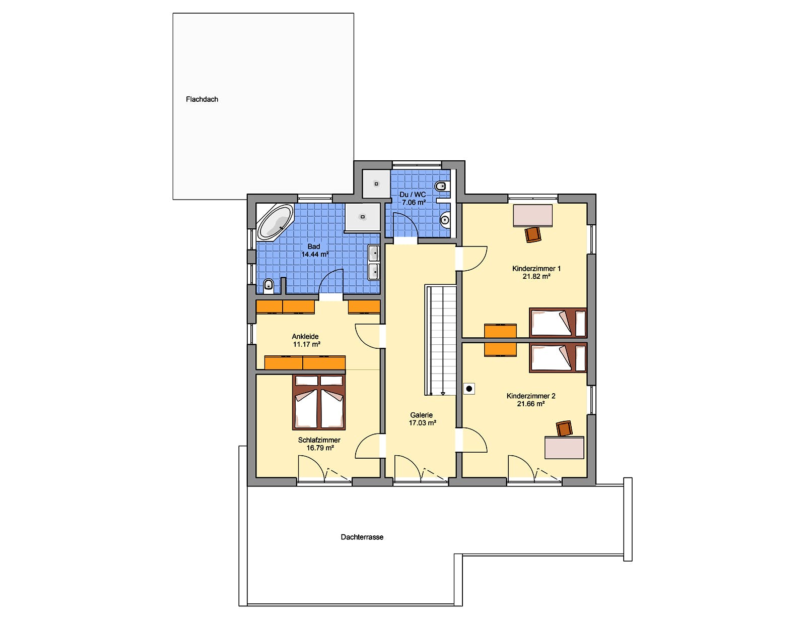 Fertighaus Matene von Fingerhut Haus Schlüsselfertig ab 657470€, Stadtvilla Grundriss 2