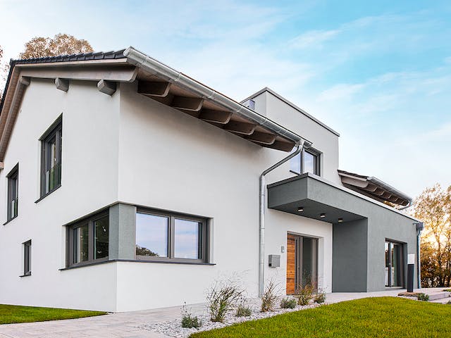 Fertighaus Bad Vilbel - Musterhaus NEU von Fingerhut Haus Schlüsselfertig ab 593766€, Satteldach-Klassiker Außenansicht 4