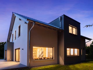 Fertighaus Bad Vilbel - Musterhaus NEU von Fingerhut Haus Schlüsselfertig ab 593766€, Satteldach-Klassiker Außenansicht 5