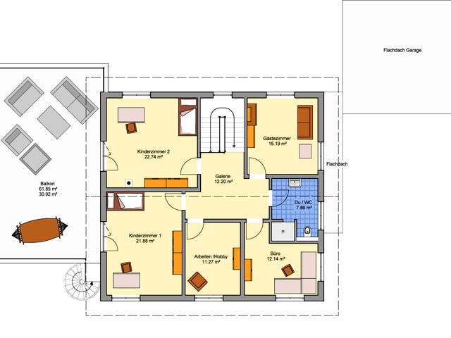 Fertighaus Novium von Fingerhut Haus Schlüsselfertig ab 710542€, Satteldach-Klassiker Grundriss 2