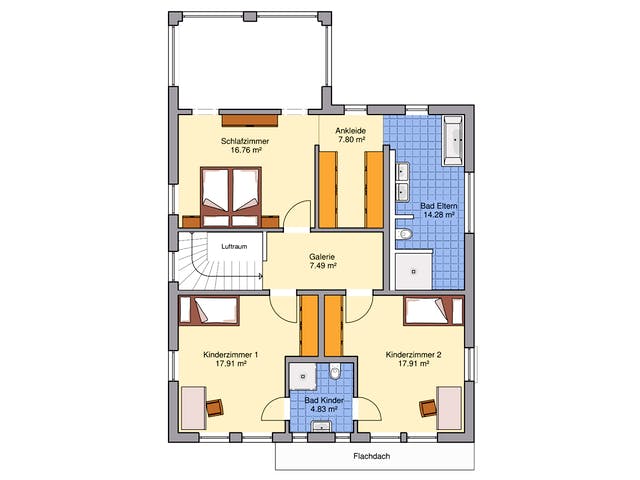 Fertighaus Plata von Fingerhut Haus Schlüsselfertig ab 605008€, Stadtvilla Grundriss 2