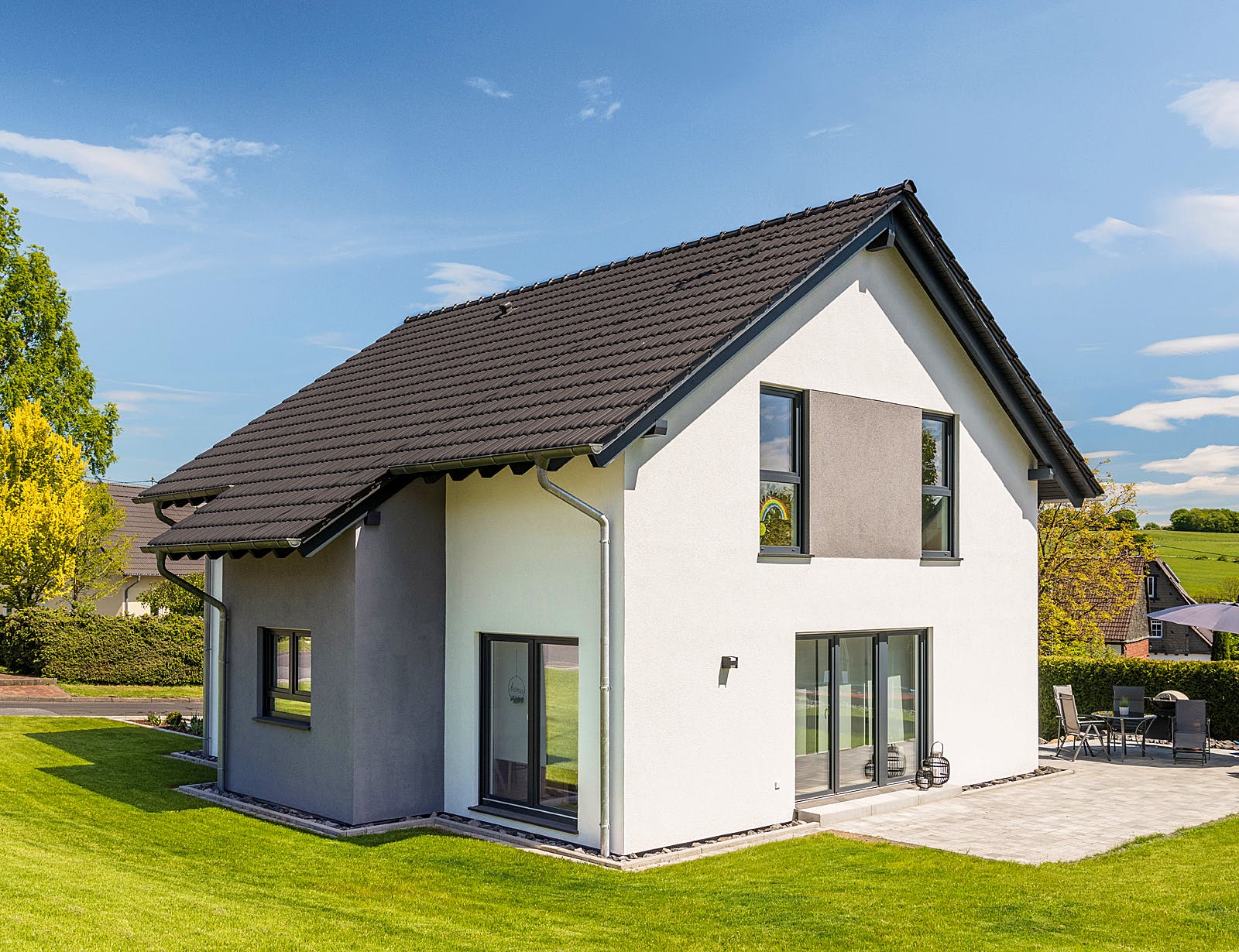 Fertighaus Seko von Fingerhut Haus Schlüsselfertig ab 419283€, Satteldach-Klassiker Außenansicht 2