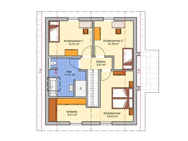 Fertighaus Seko von Fingerhut Haus Schlüsselfertig ab 419283€, Satteldach-Klassiker Grundriss 2