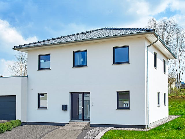 Fertighaus Soccia von Fingerhut Haus Schlüsselfertig ab 445397€, Stadtvilla Außenansicht 1