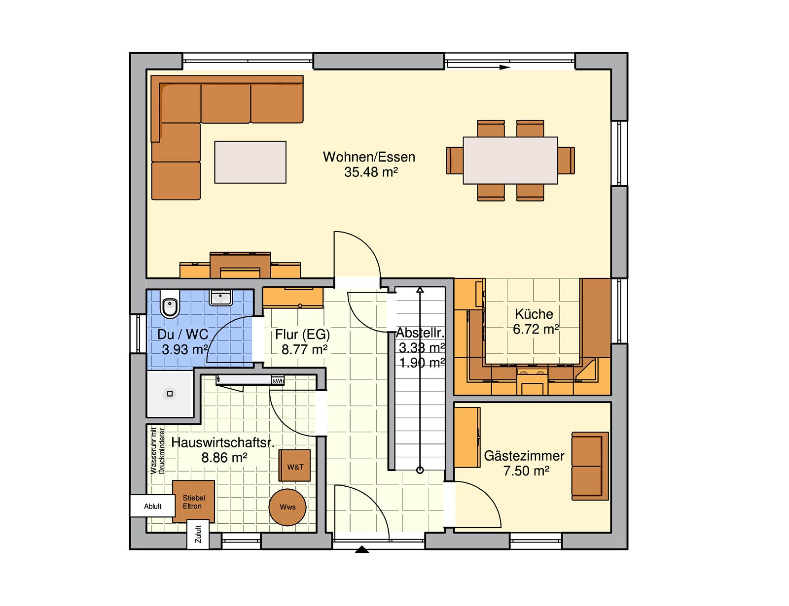 Fertighaus Soccia von Fingerhut Haus Schlüsselfertig ab 445397€, Stadtvilla Grundriss 1