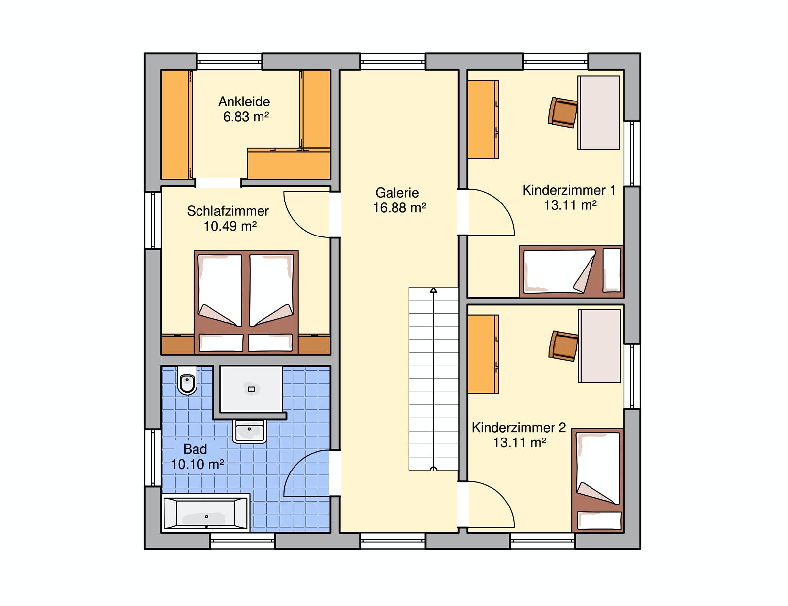 Fertighaus Soccia von Fingerhut Haus Schlüsselfertig ab 445397€, Stadtvilla Grundriss 2