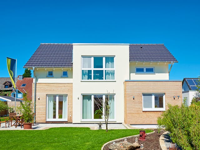 Fertighaus Solaris von Fingerhut Haus Schlüsselfertig ab 463456€, Satteldach-Klassiker Außenansicht 1