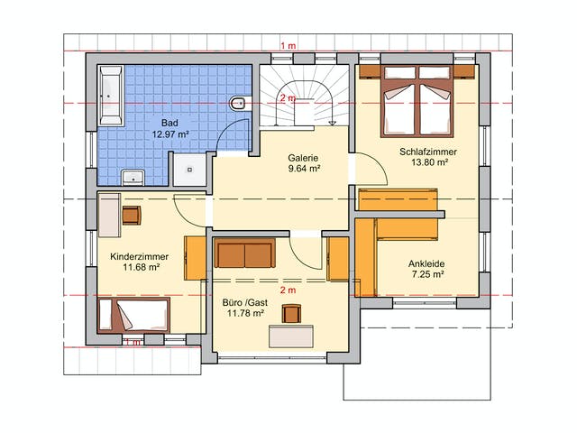 Fertighaus Solaris von Fingerhut Haus Schlüsselfertig ab 464116€, Satteldach-Klassiker Grundriss 2