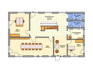 Fertighaus Tasko von Fingerhut Haus Schlüsselfertig ab 973096€, Pultdachhaus Grundriss 1