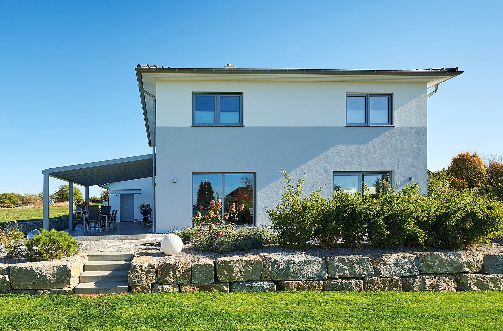 Fertighaus Tero von Fingerhut Haus Schlüsselfertig ab 464815€, Stadtvilla Außenansicht 2