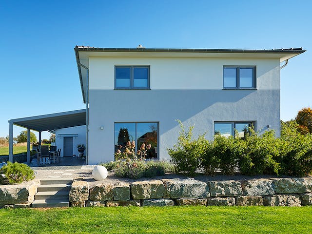Fertighaus Tero von Fingerhut Haus Schlüsselfertig ab 464815€, Stadtvilla Außenansicht 2
