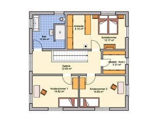 Fertighaus Tero von Fingerhut Haus Schlüsselfertig ab 464815€, Stadtvilla Grundriss 2