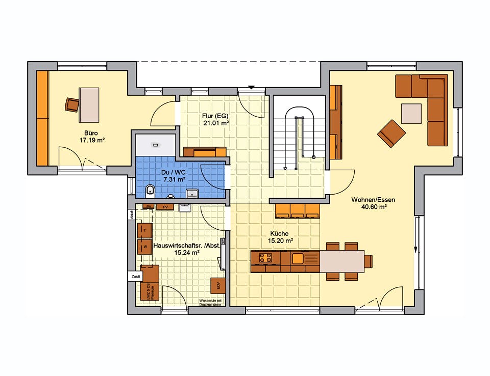 Fertighaus Vilago - MH Neunkhausen von Fingerhut Haus Schlüsselfertig ab 634664€, Cubushaus Grundriss 1