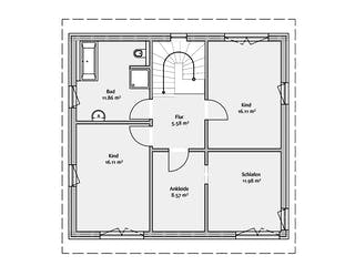 Fertighaus Modern 141 von FischerHaus Schlüsselfertig ab 488796€, Satteldach-Klassiker Grundriss 2