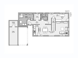 Fertighaus Modern 154 von FischerHaus Schlüsselfertig ab 585412€, Satteldach-Klassiker Grundriss 1