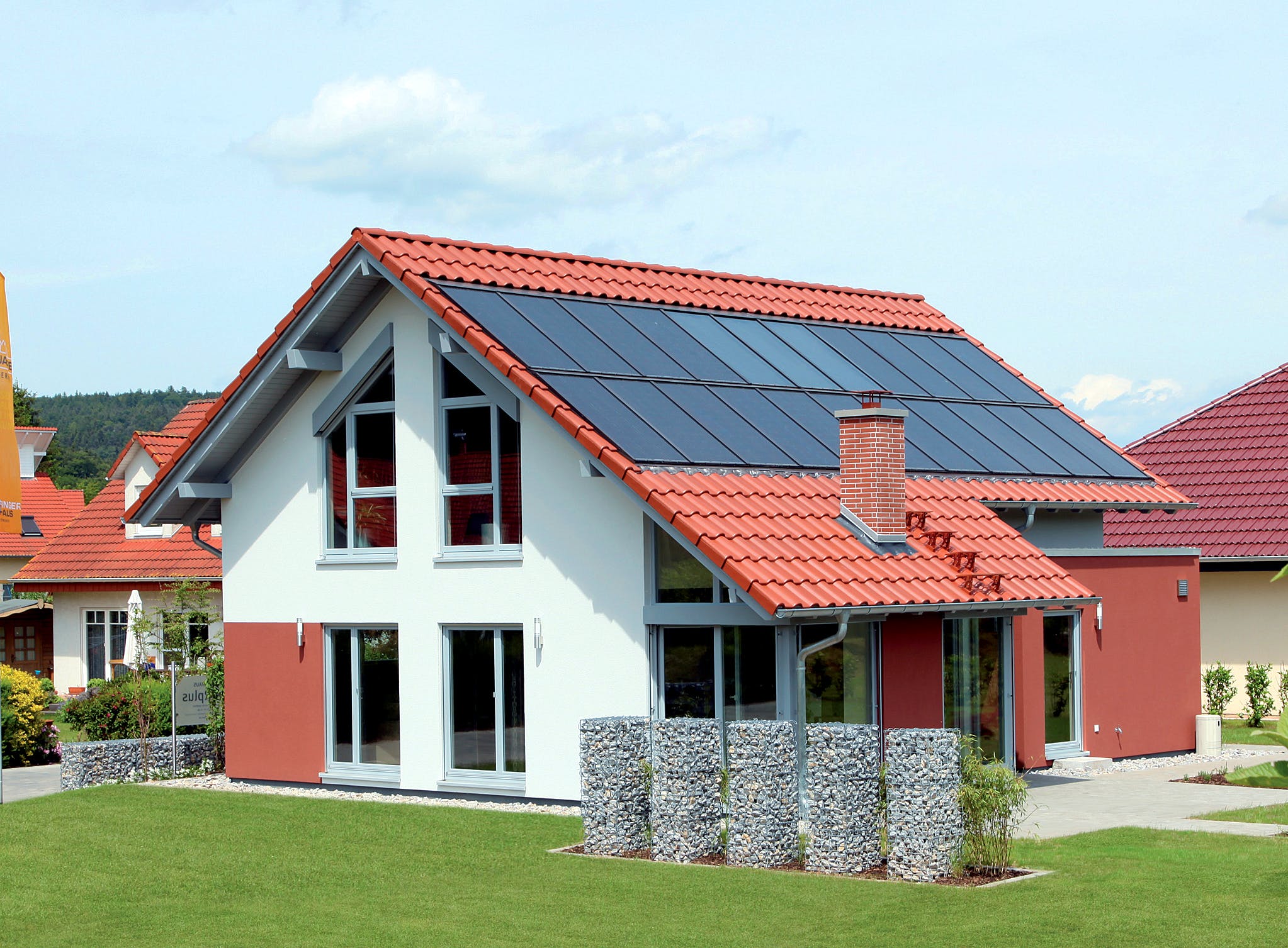 Fertighaus MH Marburg - frei geplant - FLAIRplus von FingerHaus Schlüsselfertig ab 411640€, Außenansicht 2