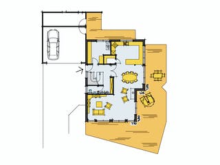 Fertighaus F241 - Kirsch von Fluck Holzbau Schlüsselfertig ab 560000€, Satteldach-Klassiker Grundriss 1