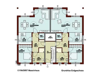 Massivhaus Format 4-333 von FAVORIT Massivhaus Schlüsselfertig ab 899390€, Stadtvilla Grundriss 1