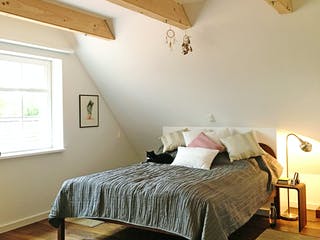 Fertighaus Alte Schmiede von Fuhrberger Zimmerei Betriebsges. mbH, Fachwerk Innenansicht 8