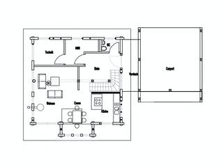 Blockhaus Auf der Röth von Fullwood Wohnblockhaus Bausatzhaus ab 200000€, Blockhaus Grundriss 1