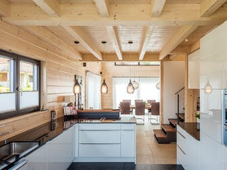 Blockhaus Entlebuch von Fullwood Wohnblockhaus Ausbauhaus ab 410000€, Blockhaus Innenansicht 6