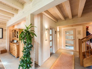 Blockhaus Felsblick von Fullwood Wohnblockhaus Ausbauhaus ab 430000€, Blockhaus Innenansicht 9