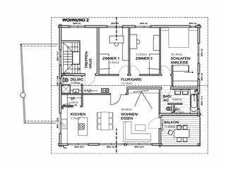 Blockhaus Heidelberg von Fullwood Wohnblockhaus Ausbauhaus ab 640000€, Blockhaus Grundriss 2